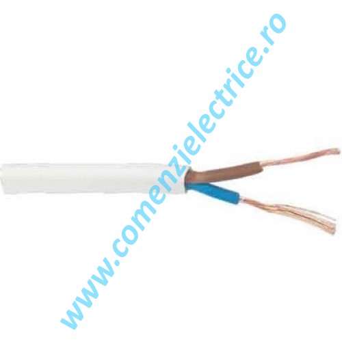 Cablu flexibil cupru MYYM 2X1.5 mm alb